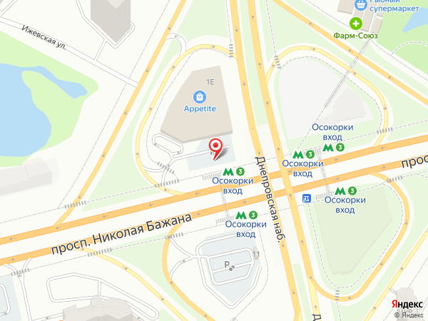 около станции Осокорки